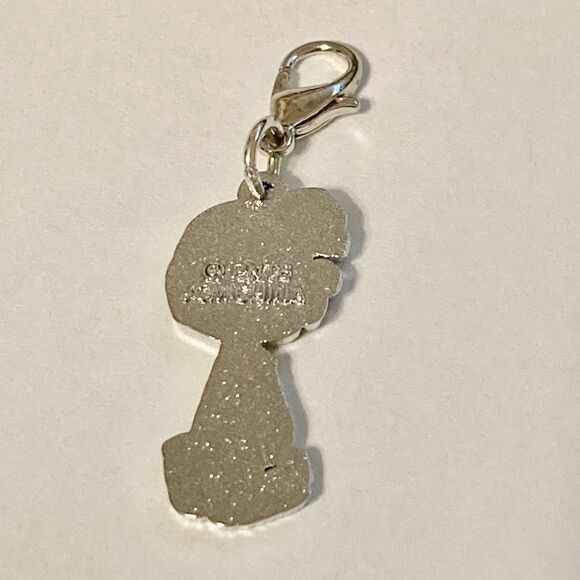 Peanuts Snoopy Peppermint Patty Clip On Charm Zipper Pull Purse Charm Signed - Picture 5 of 8